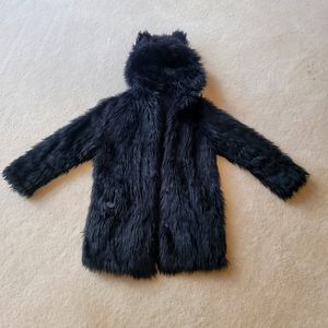 Spirithood black wolf coat